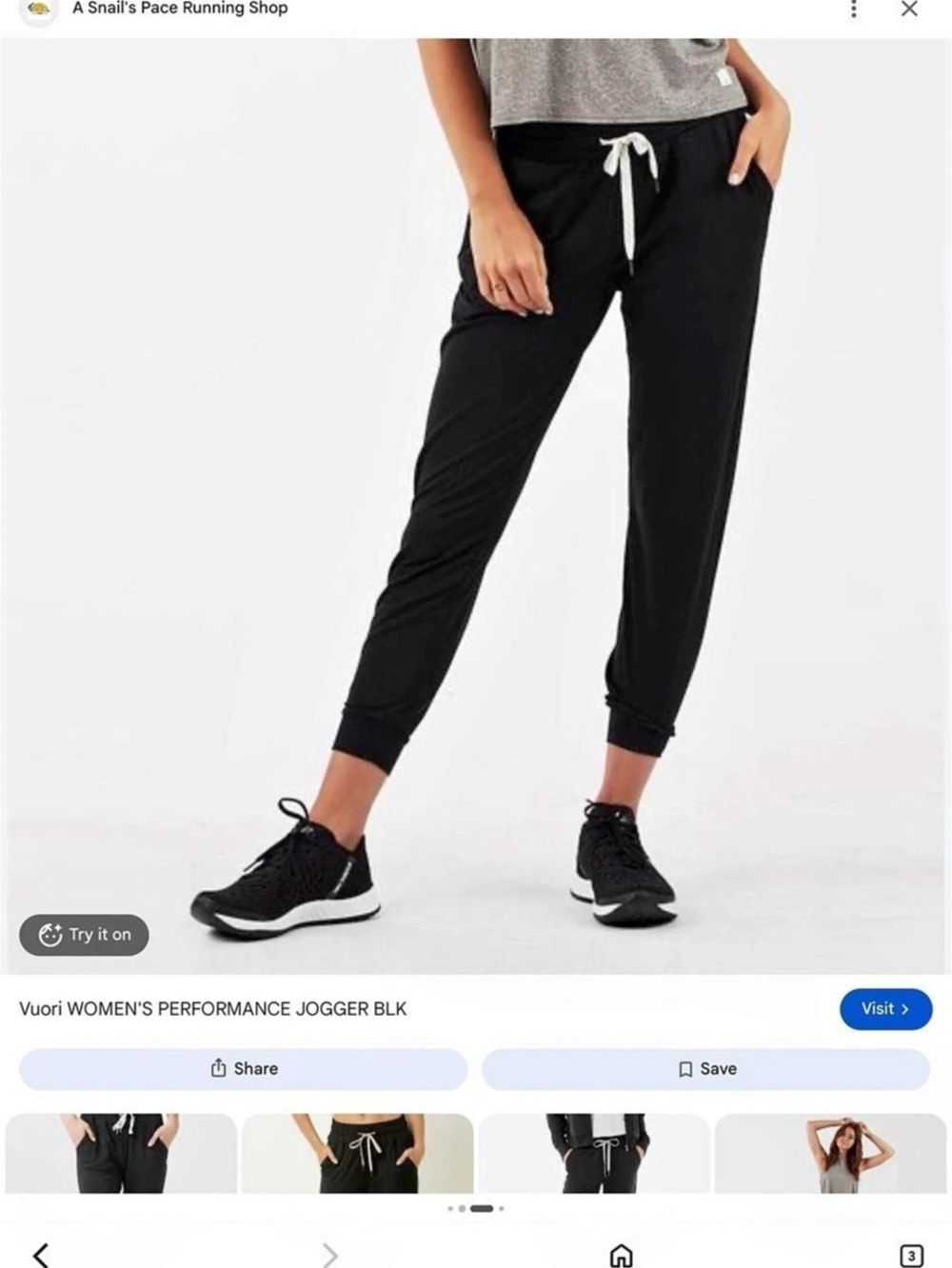 Vuori Performance Jogger Women's Black Joggers Size XS
